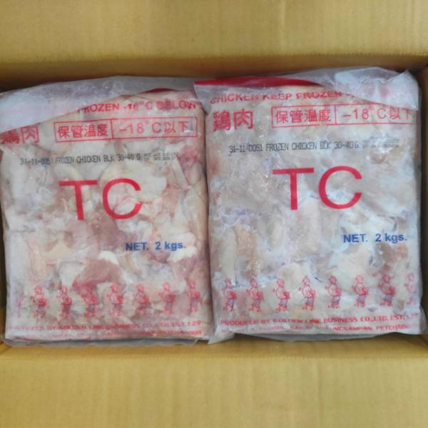 タイ産鶏　もも肉30-40ｇカット（モモ　切身　鳥）冷凍２kgx6袋