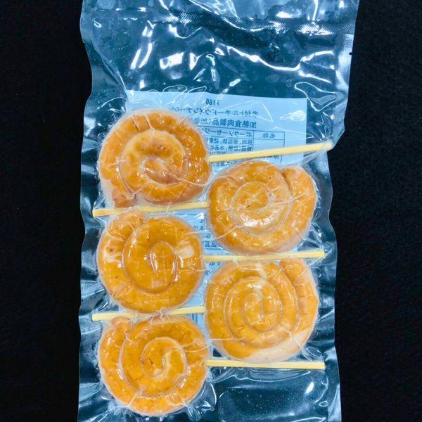 串付フランク　トルネードウインナー　60g　●　串付きフランク