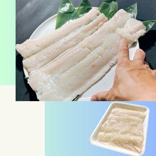 愛媛県産　活け〆骨切鱧　●　骨切りはも　骨切りハモ　骨切り鱧