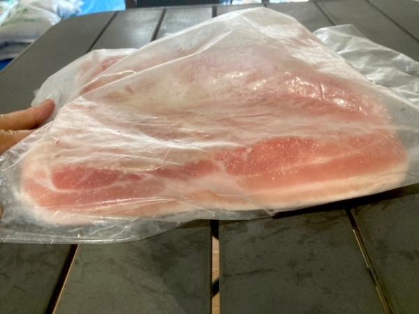 豚バラスライス　3ミリ　バラ凍結　お好み焼きに最適　13kg