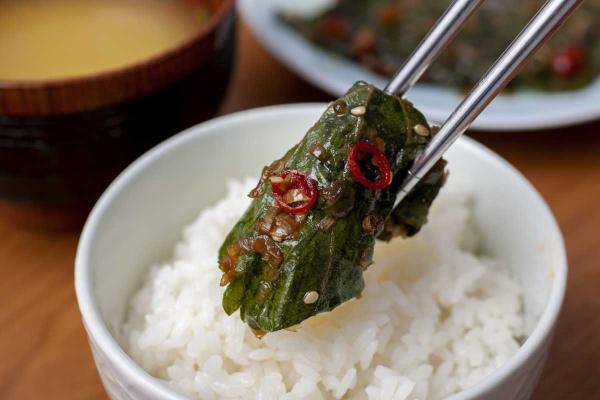 えごまの葉醤油漬け（金リング）