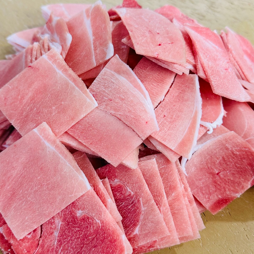 外国産　豚モモこま肉　冷凍　1kg（500gx2p）業務用・炒め用