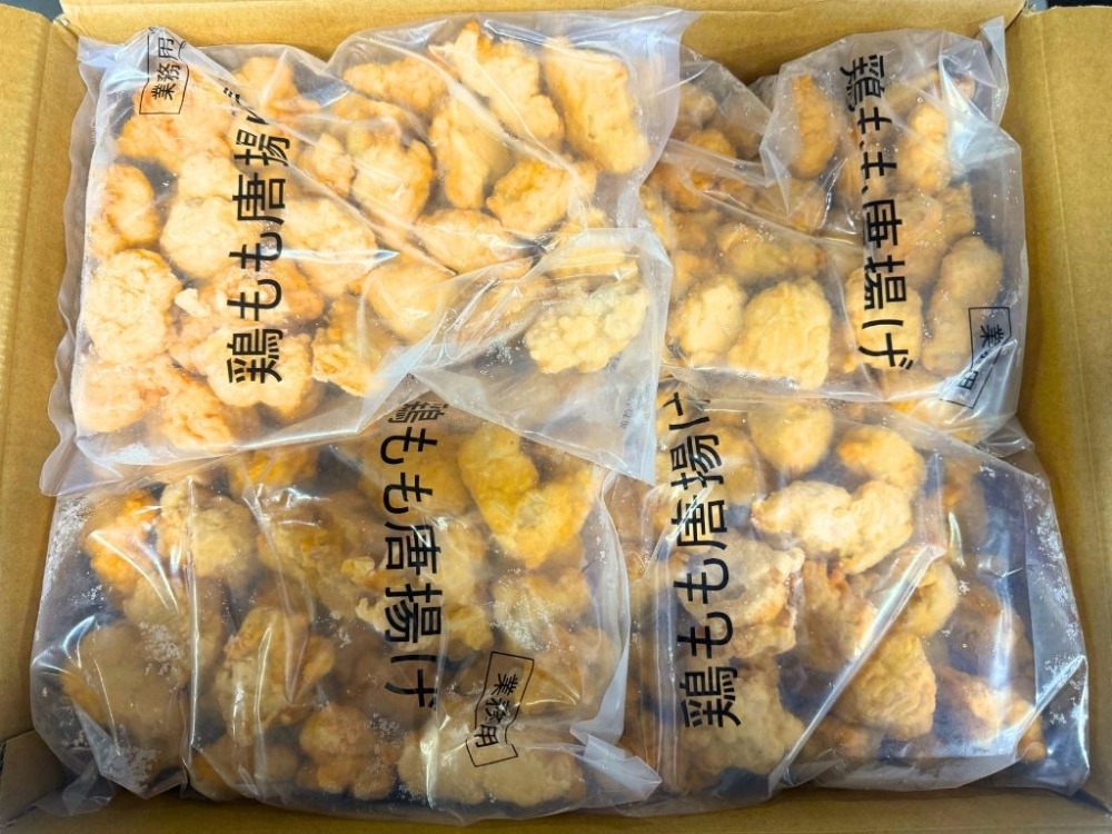 【新商品】冷凍鶏もも唐揚げ　1kgx12袋