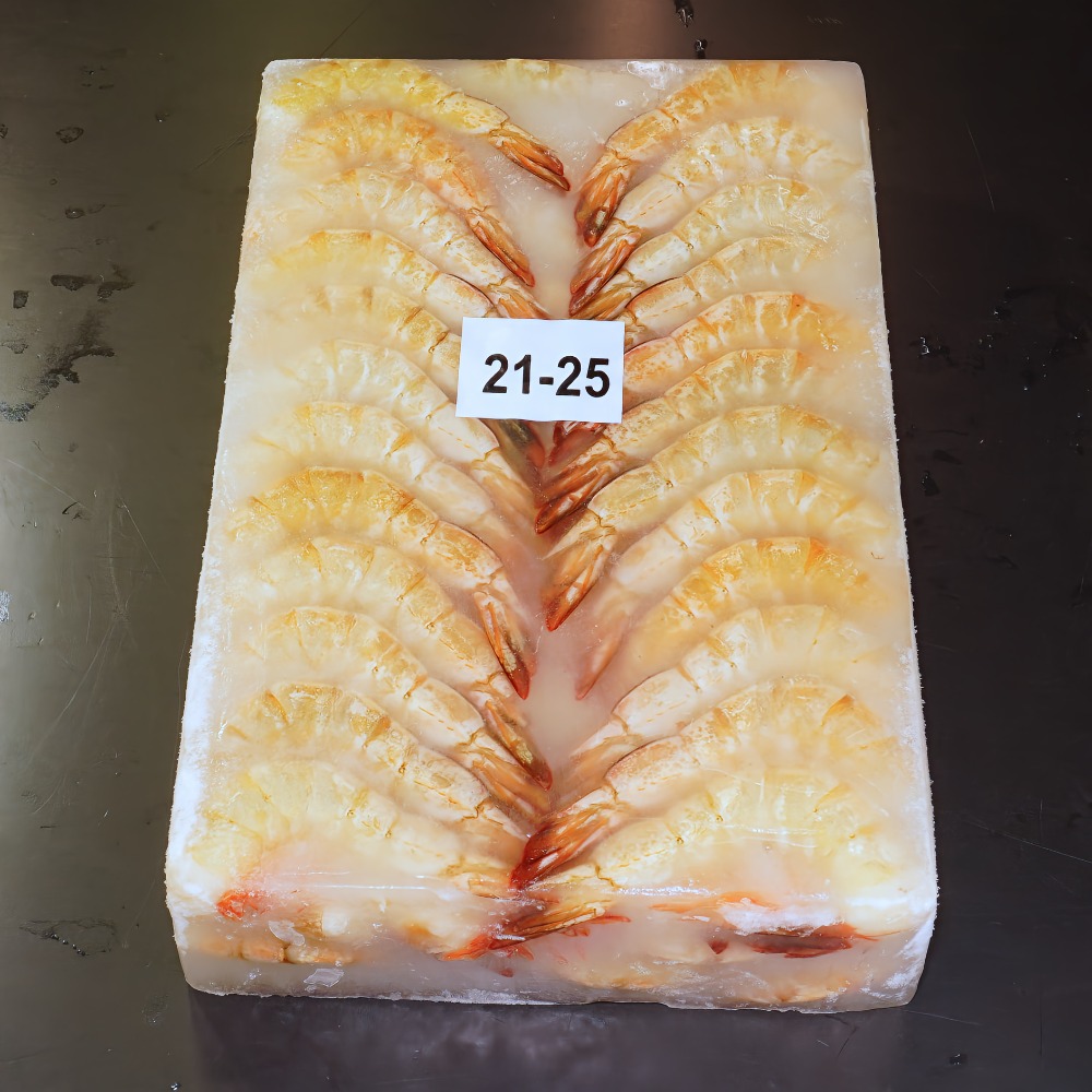 ホワイト海老無頭　21-25　インドネシア産　