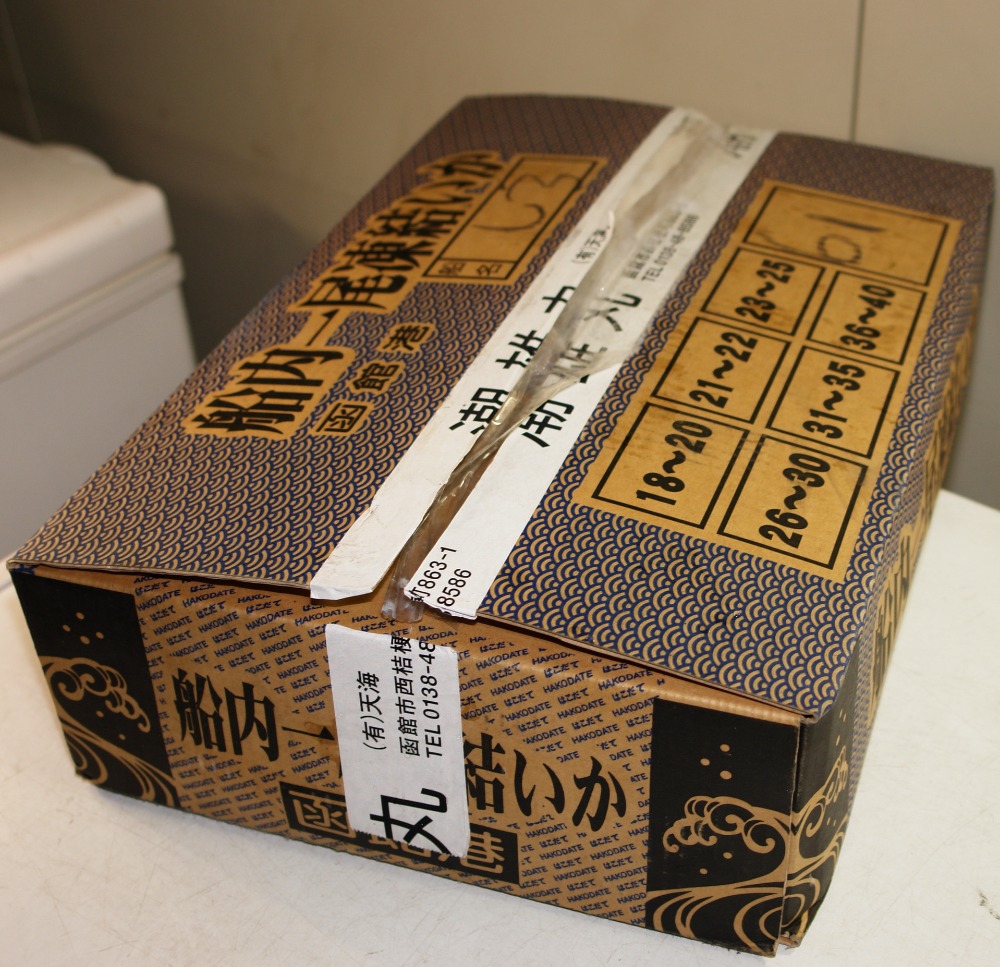 船凍　ヤリイカ　61-70　（福岡県産）函館箱