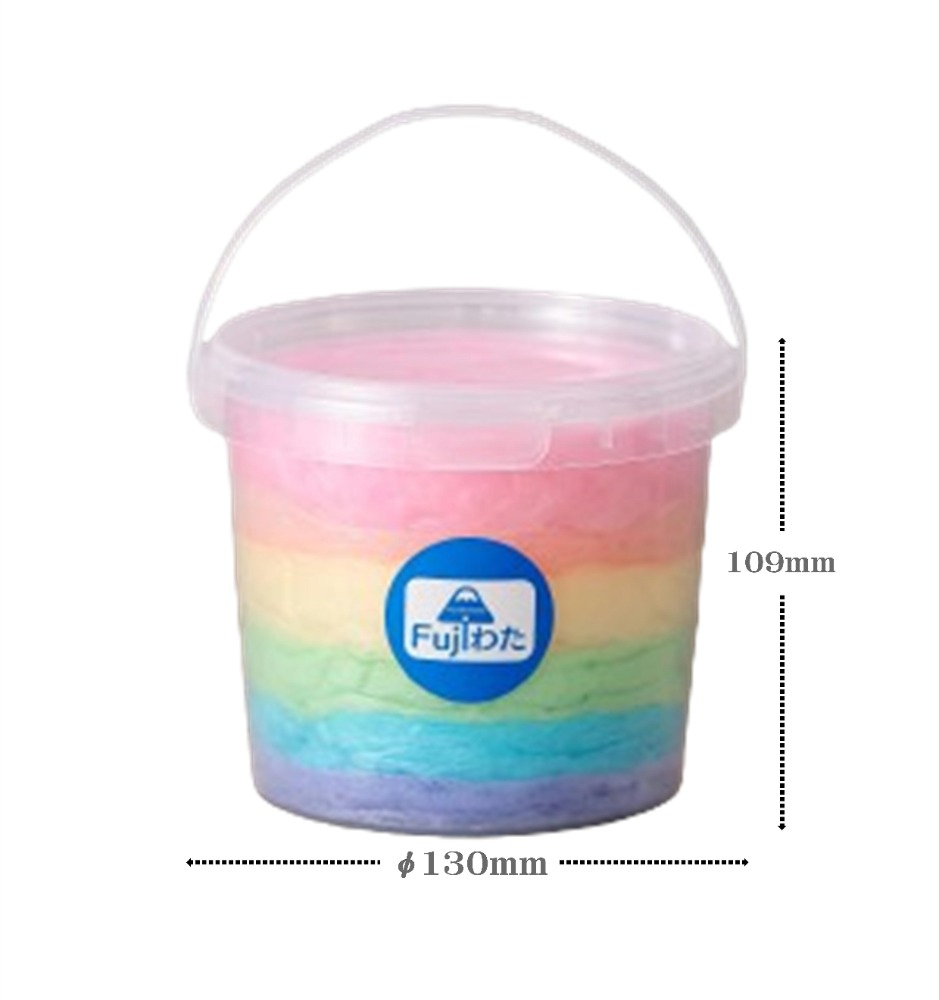 ６色わたあめ　大　【取っ手付】(綿菓子)　101gx12個入