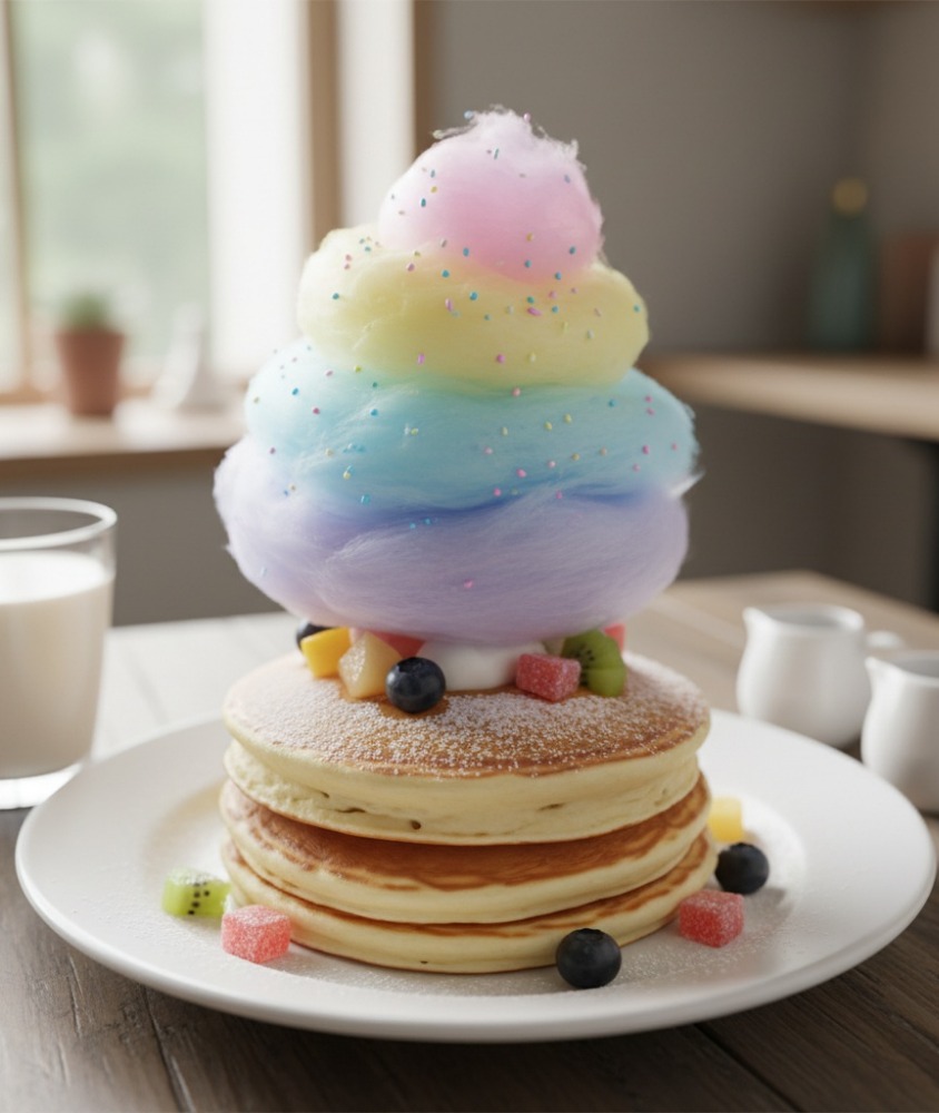 3色わたあめ2　デザート・ドリンクのトッピングに　写真映え抜群