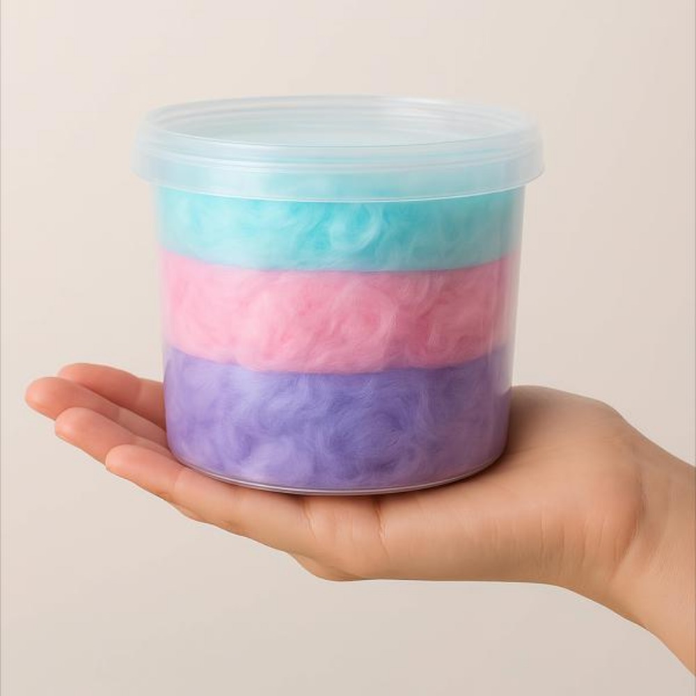 3色わたあめ1　デザート・ドリンクのトッピングに　写真映え抜群