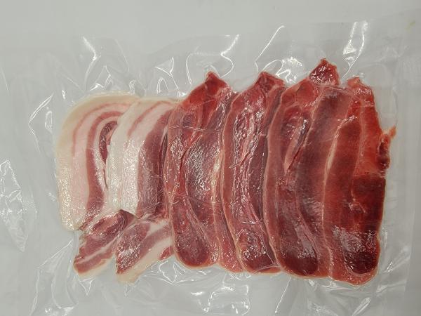 猪精肉　氷温熟成いのししバラ肉　厚切りスライス　二種セット