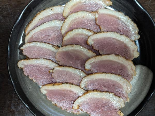 あい鴨スモーク　パストラミ　スライス3-5mm　約55枚　