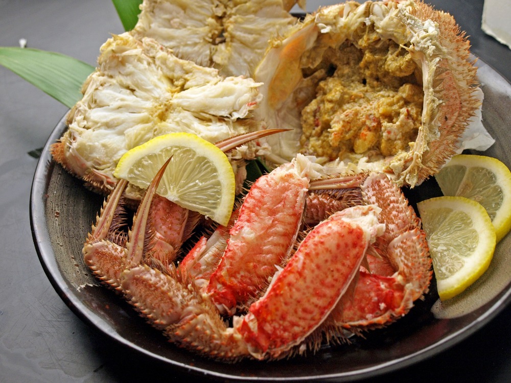 冷凍ボイル毛蟹3特　5kg（6尾入）一尾（770ｇ~900g）