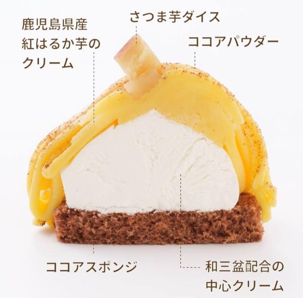 さつま芋と和三盆のモンブラン(アイスケーキ)240g(４個入)