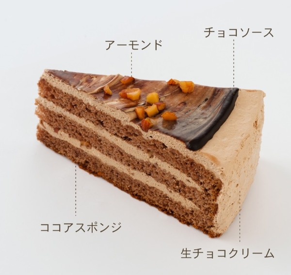 【解凍不要】アイスケーキ(チョコ)7号12カット6個入(390g)