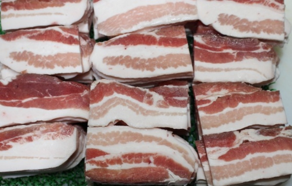 【鹿児島県黒豚使用】ジャンボ豚バラ串　120gx15本（1cm厚！）