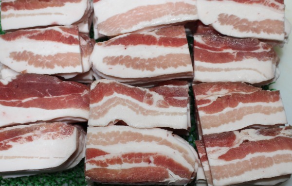 【鹿児島県黒豚使用】ジャンボ豚バラ串　120gx15本（1cm厚！）