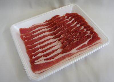 しゃぶしゃぶ　バラ豚肉スライス500ｇ　約2mmスライス幅