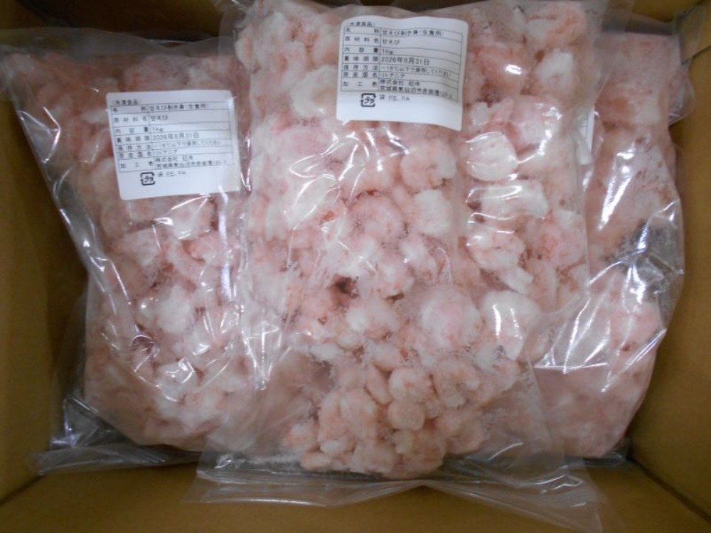 甘エビむき身（アマエビ）IQF　約1kgx5パック/ケース