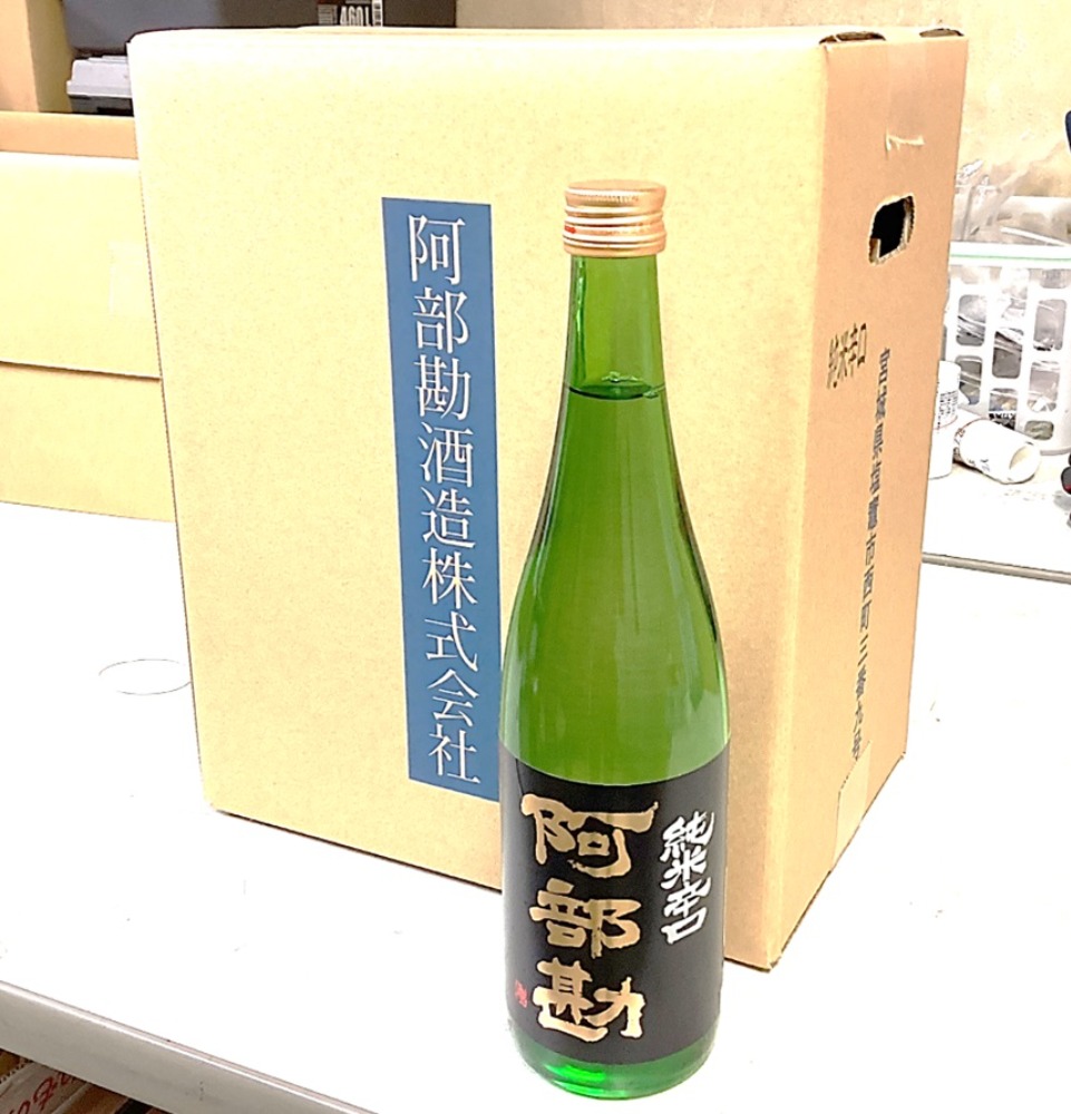 宮城県塩釜　阿部勘　純米辛口　日本酒１８００ｍｌx６本