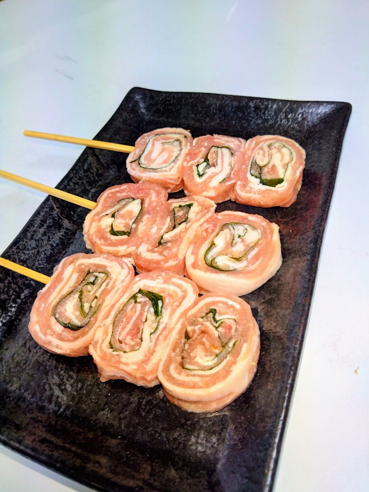 豚バラ大葉巻串/串焼き/やきとり/焼き鳥