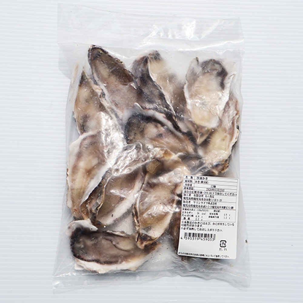 冷凍　牡蠣ハーフシェル　12個x6袋　加熱用　韓国