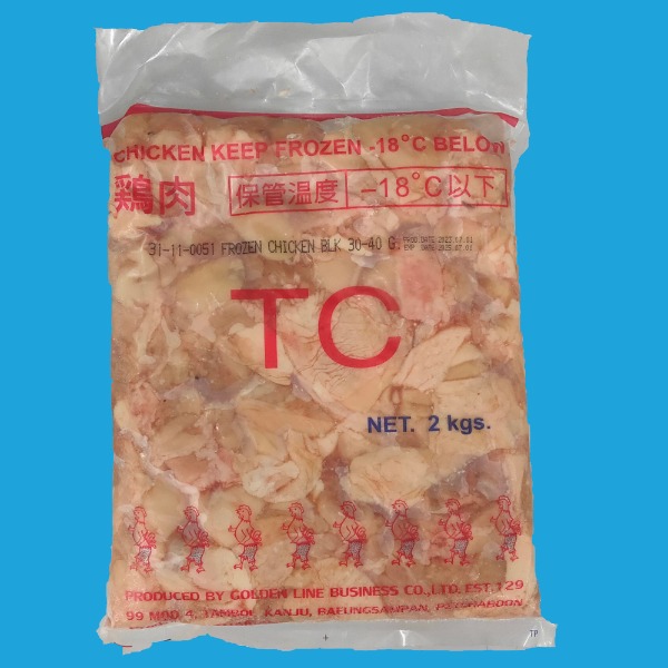 タイ産鶏　もも肉30-40ｇカット（モモ　切身　鳥）冷凍２kgx6袋