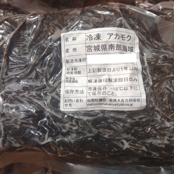 生のまま冷凍　アカモク　10ｋｇ単位　ギバサ　ぎばさ　あかもく