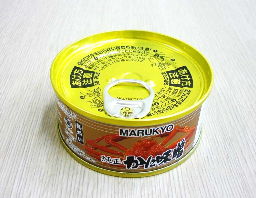 【新商品】【新商品】純正かに味噌缶詰80g　プルトップ缶