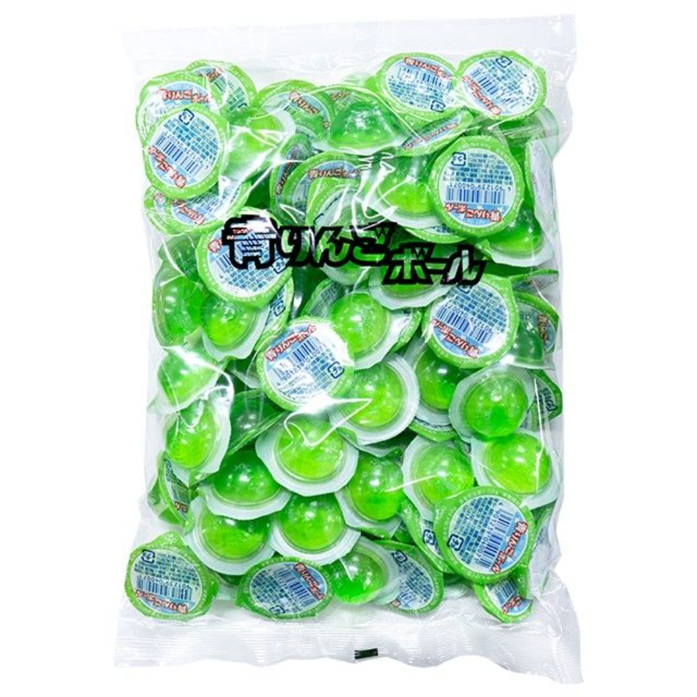 【駄菓子】　青りんごボールゼリー　1個入りx100個x1