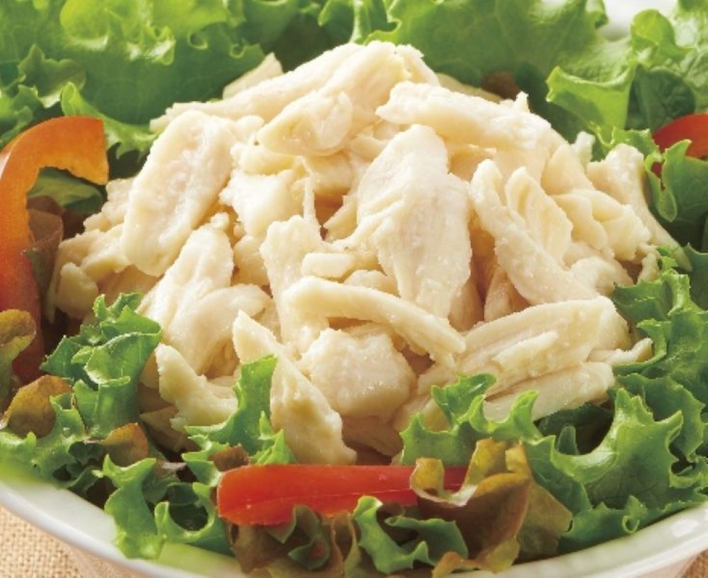 蒸し鶏ささみほぐし身（IQF)