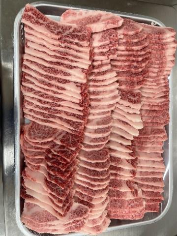 【送料無料】近江牛　A5　牝（メス）　カルビ　焼肉カット　500g
