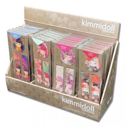 【送料無料】キミドール 展示用什器付きマグネットブックマーク 4種×6