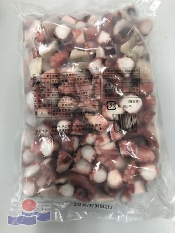 【送料無料】冷凍ボイル真蛸カット 5-7g/粒(145-175粒/kg)