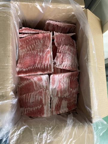 【送料無料】カナダ産豚バラスライス　７ｋｇバルク
