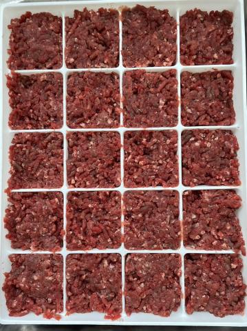【送料無料】ドッグフード　エゾシカのミンチ　生肉　鹿肉　約40g×100個(無添加)