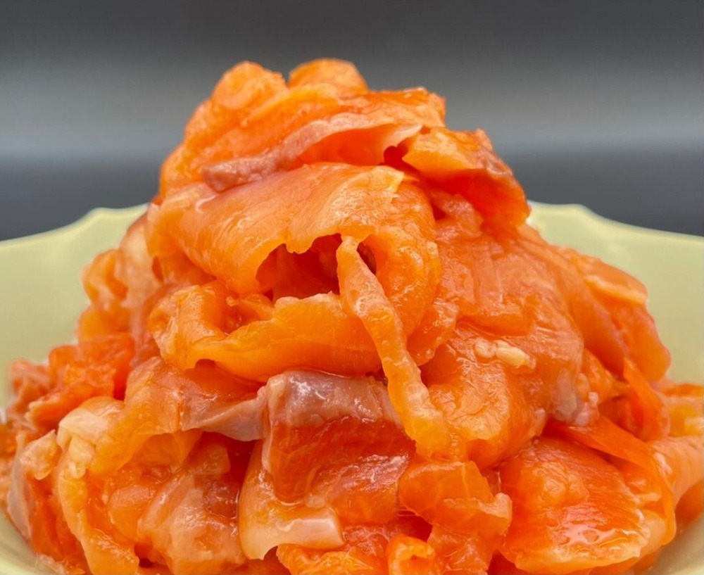 青森サーモンスモーク切落し　生食用　トラウト　サーモン　