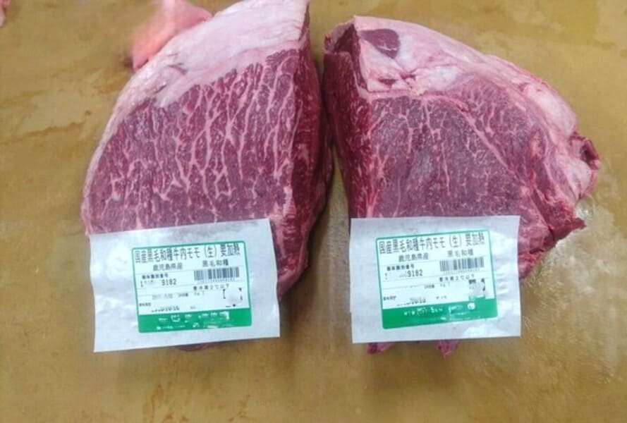 【A5】チルド鹿児島県産黒毛和牛　内モモ2分割　B-15