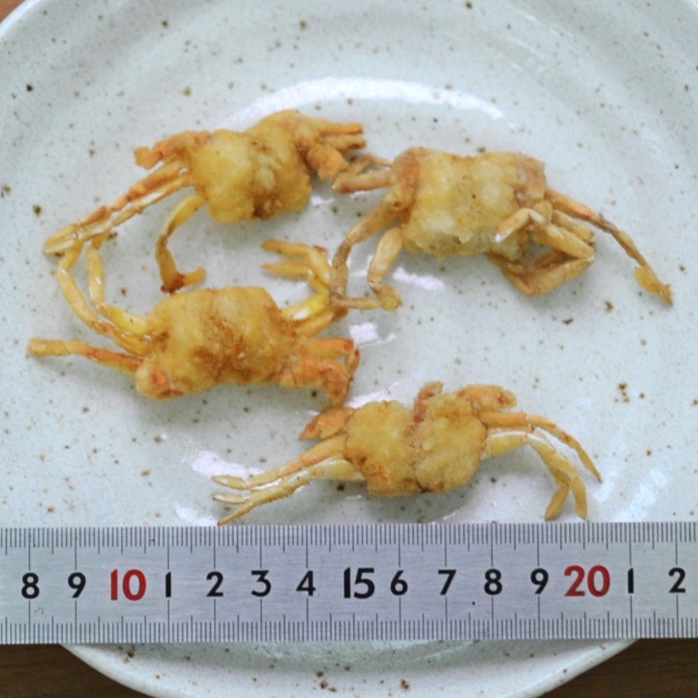 ビールが旨い　小さなカニの唐揚げ　クリスピークラブ　ガザミ蟹