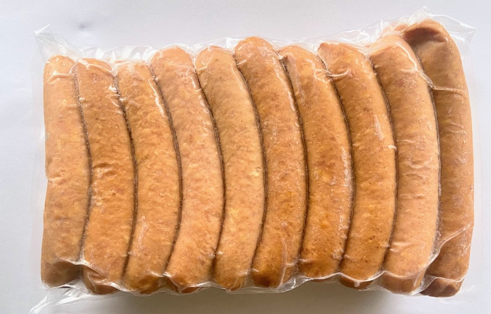 本格ドイツ仕込み薪火燻製チキンフランクフルト　ビアホールに！