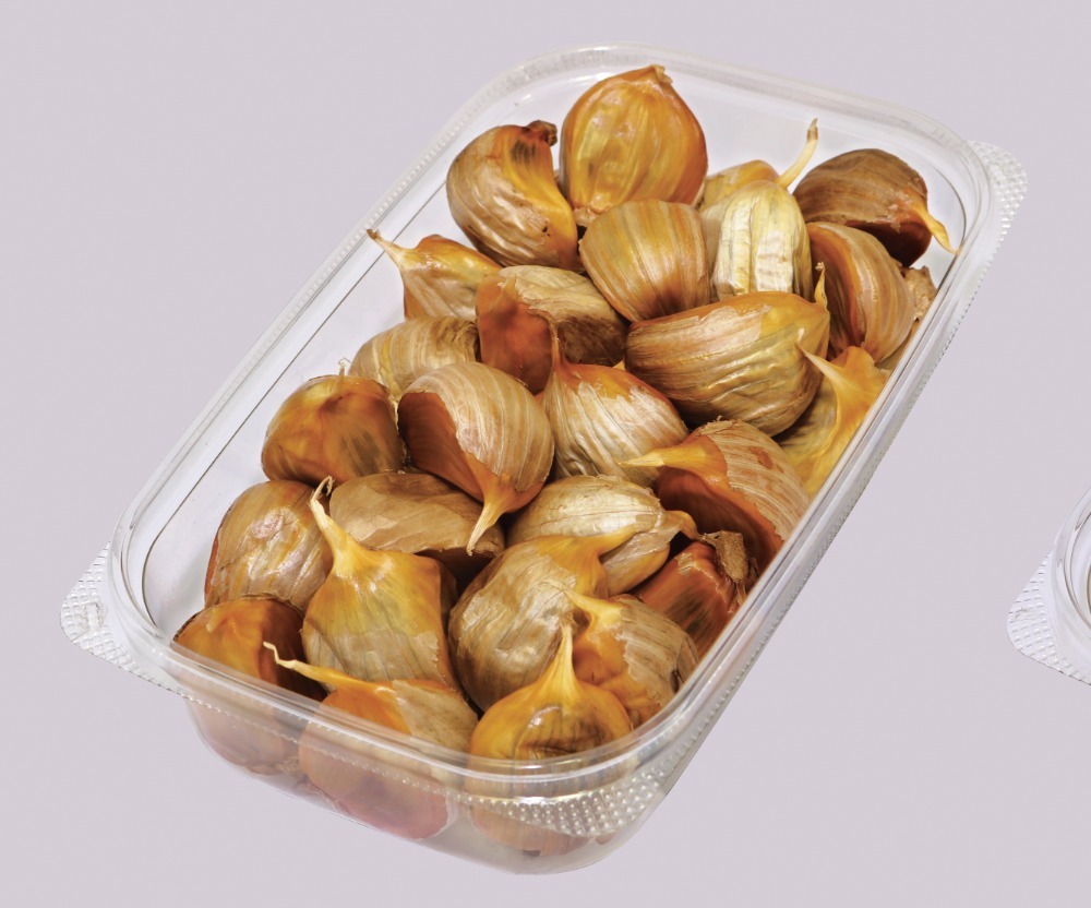 【国産・青森県・皮付】小〜中粒　黒にんにく（黒大蒜）400g