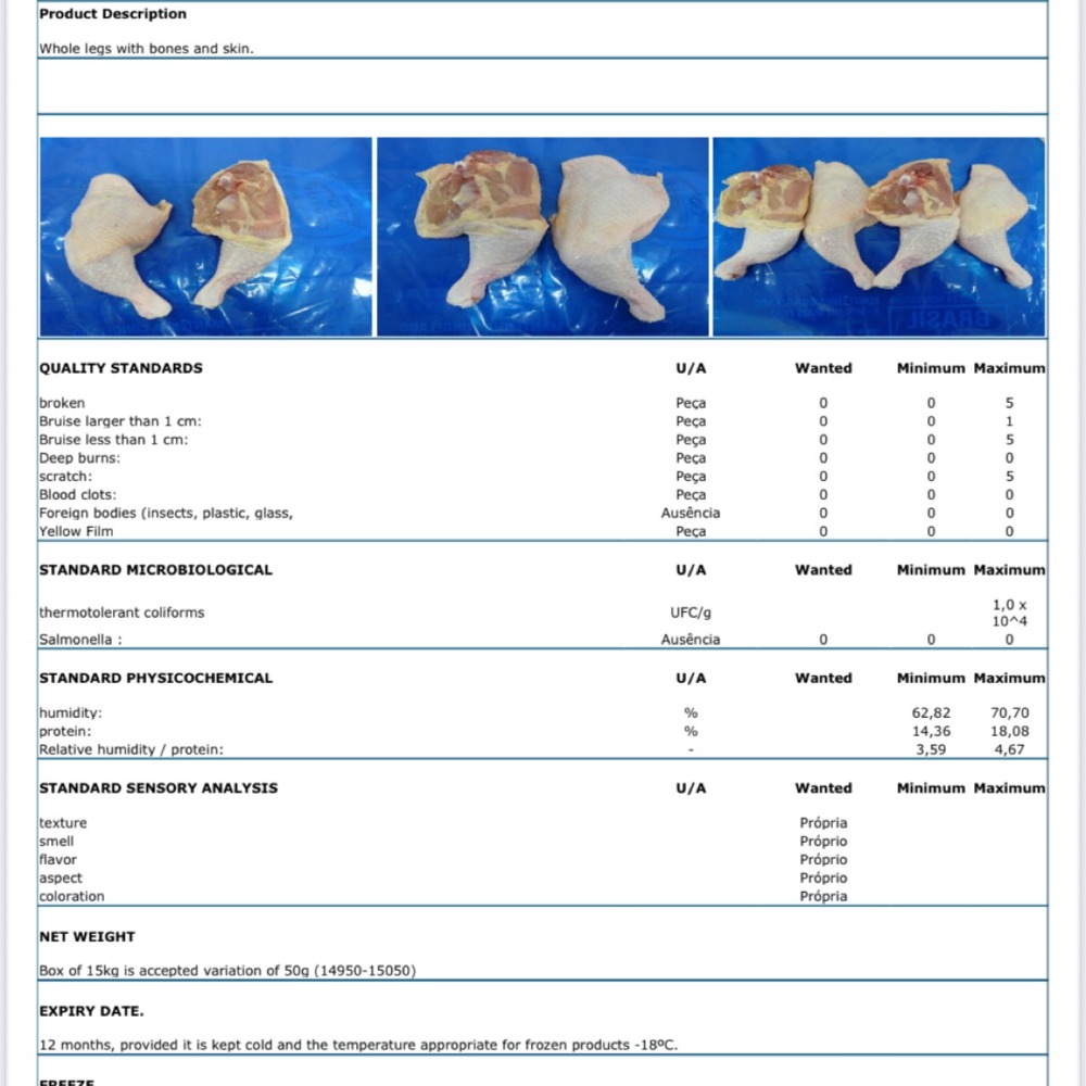 チキンレッグ骨付きももブラジル産★