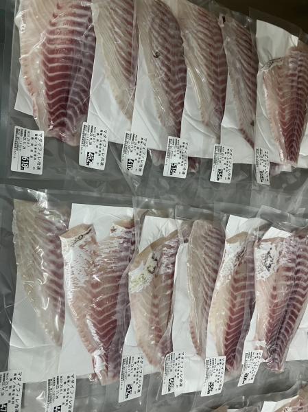 沼津産【冷蔵】鯛スキンレスフィレ真空(腹骨付)刺身300-600g