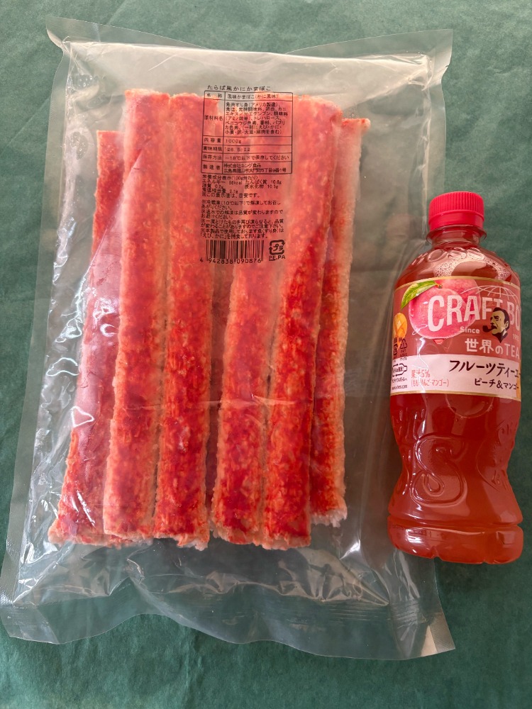 【タラバ蟹風】蟹かまぼこ（カニカマ）スティック　1kg（10本）