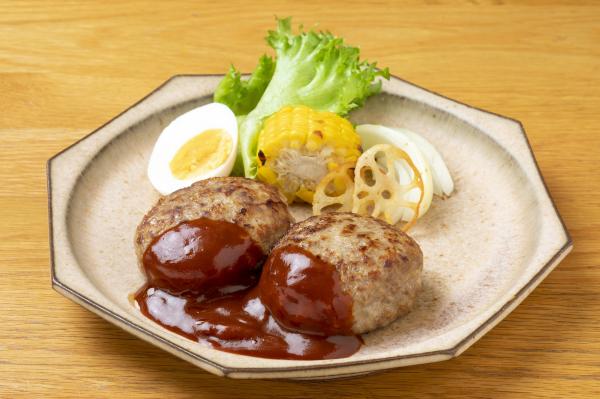 自家製手捏ねハンバーグ-国産牛と国産豚(1個120g)10個セット