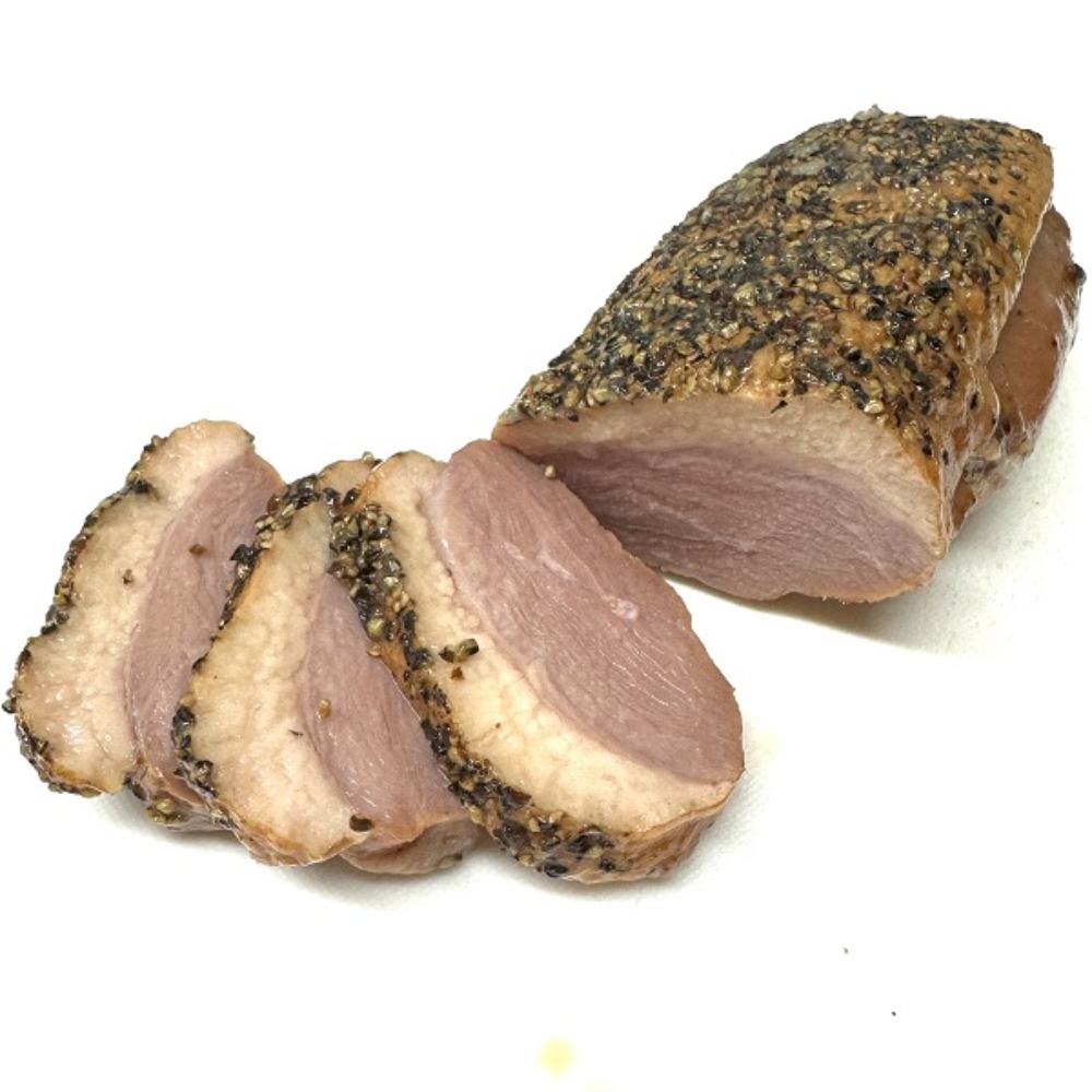 紅茶鴨パストラミ約200g／合鴨ロースの粗挽きコショウ燻製0740