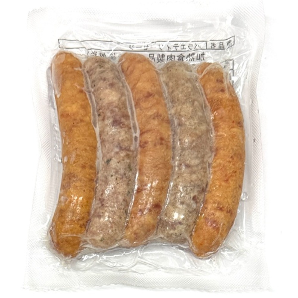 5種類のバラエティーソーセージ130g／豚肉100%天然羊腸TS0405