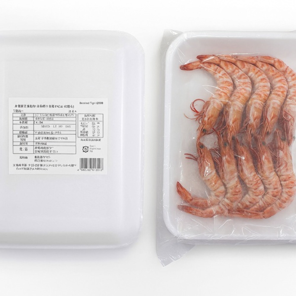 ☆お刺身天然海老！有頭中むき船上湯霜造り10尾パック2724