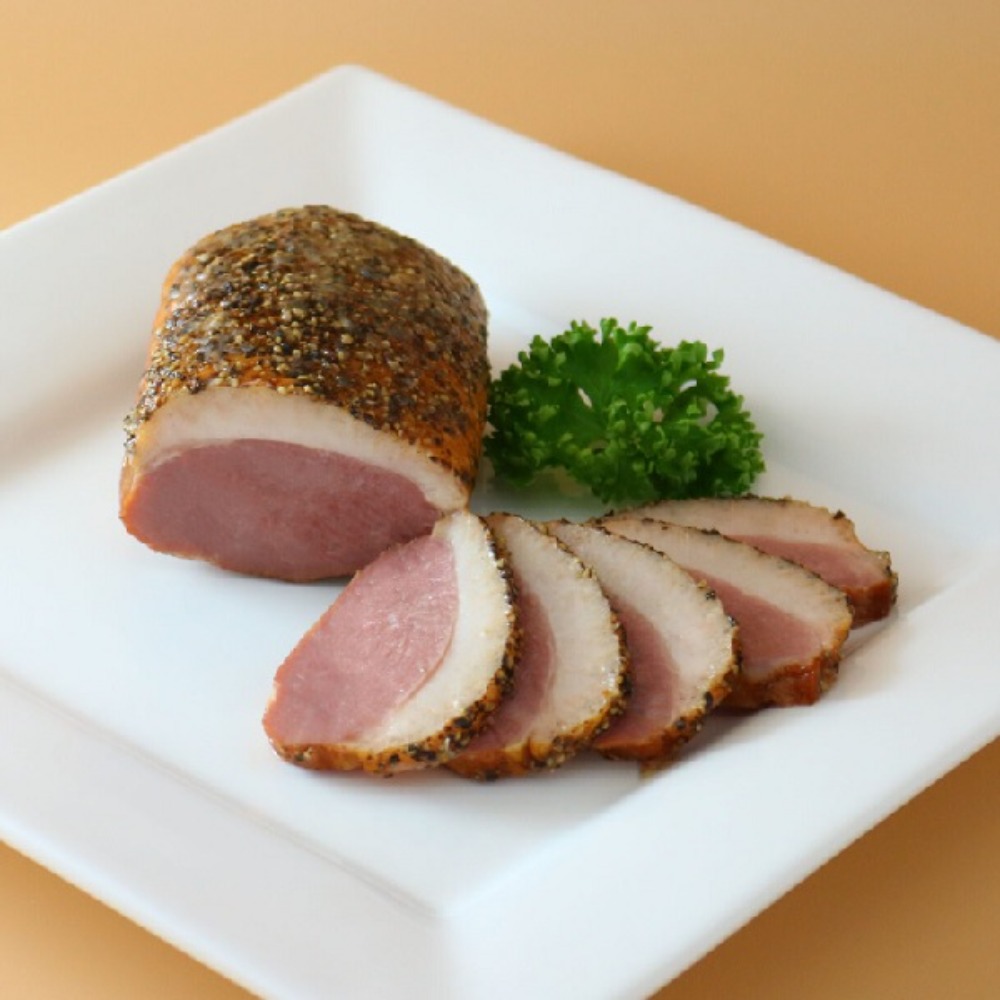 紅茶鴨パストラミ約200g／合鴨ロースの粗挽きコショウ燻製0740