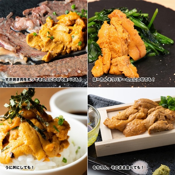 バラ盛りAグレード　【10パック】冷凍　大粒濃厚ウニ100g　