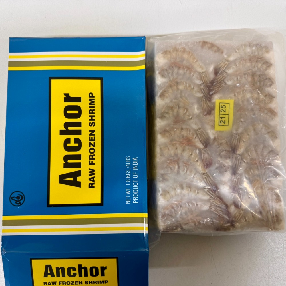 無頭殻付きバナメイエビ　21/25　1.8kg