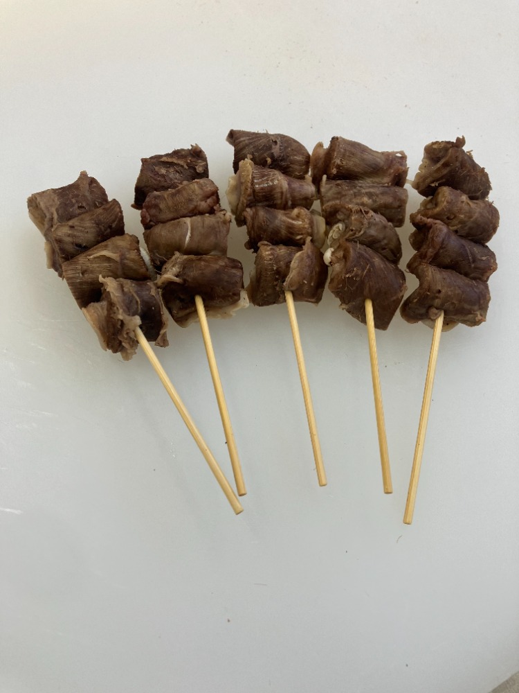 国産牛スジ串(ノドすじ・食道・ネクタイ)　30ｇ　100本入り